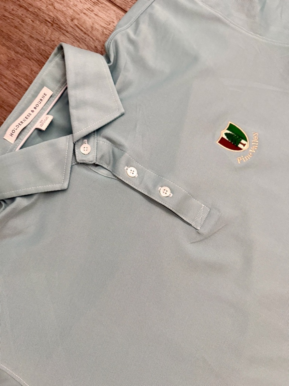 Holderness & Bourne Golf Polo shirt XL PineValley Golf Club Polo Shirt Sage NEW